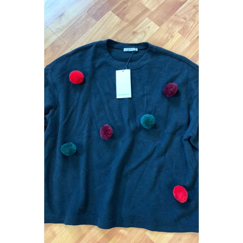 Zara Trafaluc pom pom sweater